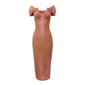 SELF-PORTRAIT STUDDED OMBRE CRYSTAL DRESS - SIZE 4