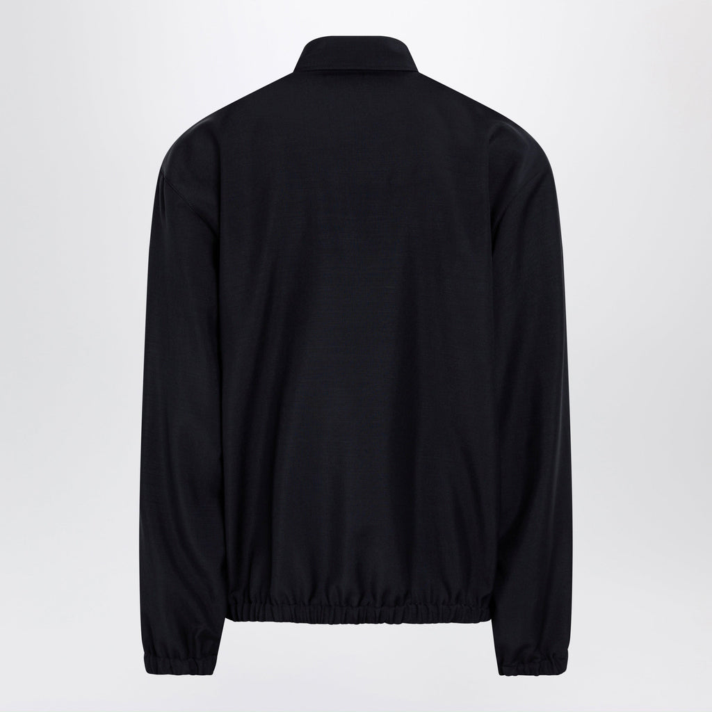 Prada Blue Blouson In Wool And Mohair Blend Men