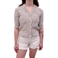 FABIANA FILIPPI SHORT SLEEVE KNIT SWEATER - SIZE 4