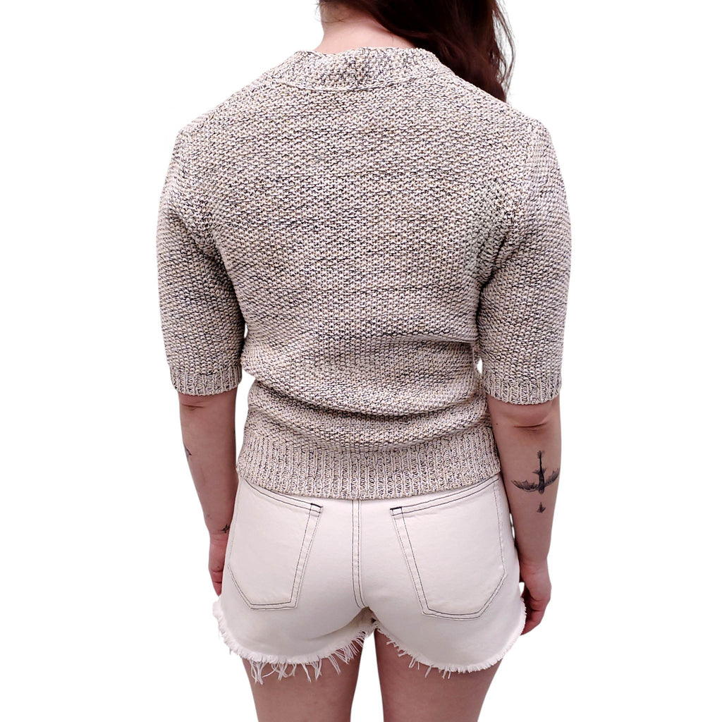 FABIANA FILIPPI SHORT SLEEVE KNIT SWEATER - SIZE 4