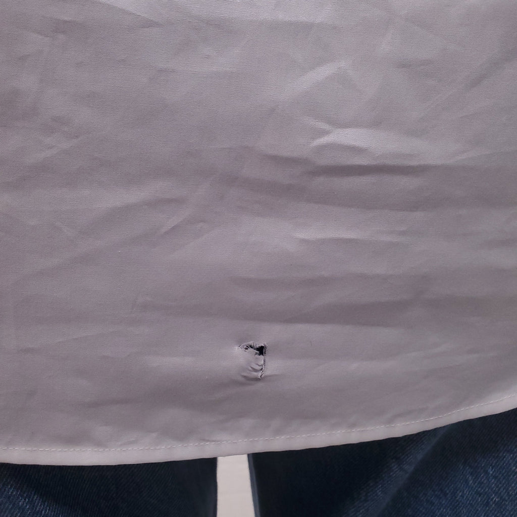 SIMONE ROCHA WHITE BLOUSE WITH PEARL DETAILS - SIZE L