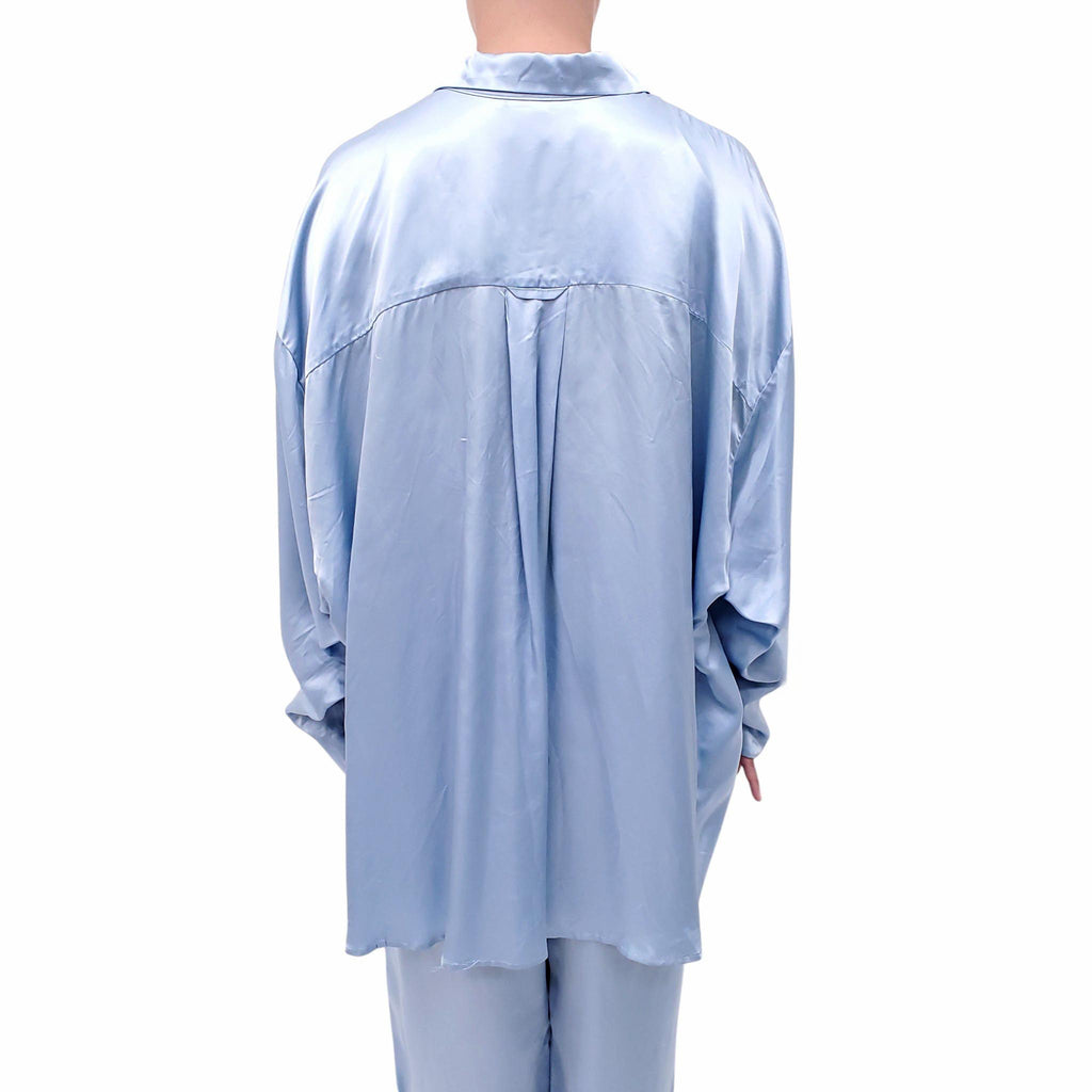 SLEEPER BLUE SATIN LOUNGE SET - SIZE 1/S