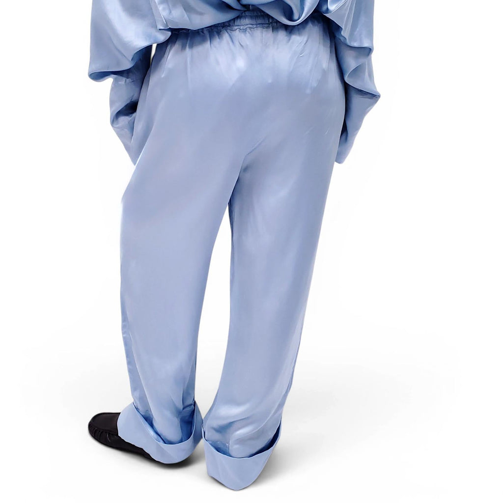 SLEEPER BLUE SATIN LOUNGE SET - SIZE 1/S