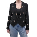 SMYTHE BLACK AND GOLD EMBROIDERED JACKET - SIZE 4