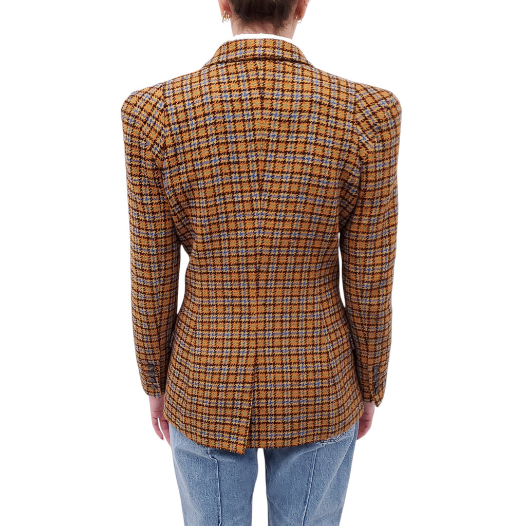 SMYTHE ORANGE PATTERNED BLAZER - SIZE 6