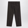 Prada Vintage-Effect Brown Cotton Trousers Men