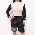 STELLA MCCARTNEY CREAM AND BLACK POLKA DOT 2-PIECE SET - SIZE 36/38