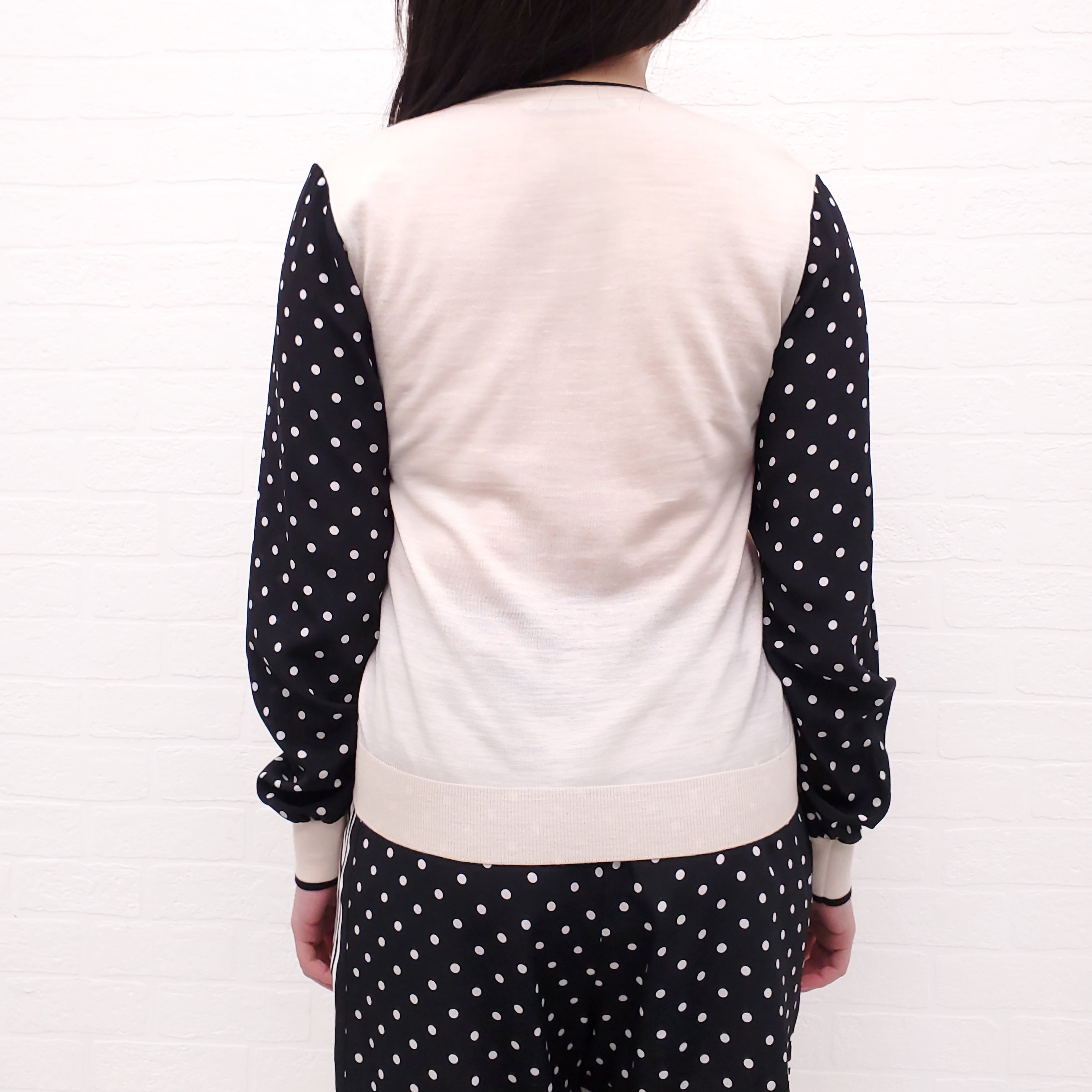 STELLA MCCARTNEY CREAM AND BLACK POLKA DOT 2-PIECE SET - SIZE 36/38