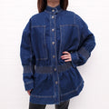 STELLA MCCARTNEY DENIM JACKET WITH CINCHED DETAIL - SIZE 40