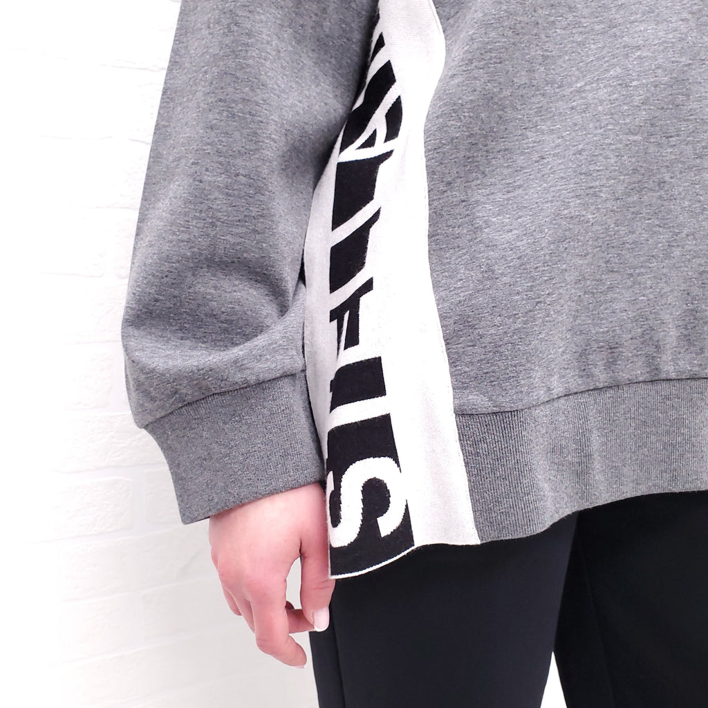 STELLA MCCARTNEY GREY LOGO SWEATSHIRT - SIZE 40