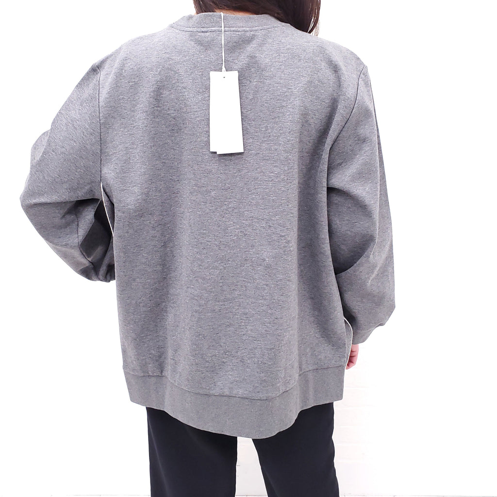 STELLA MCCARTNEY GREY LOGO SWEATSHIRT - SIZE 40