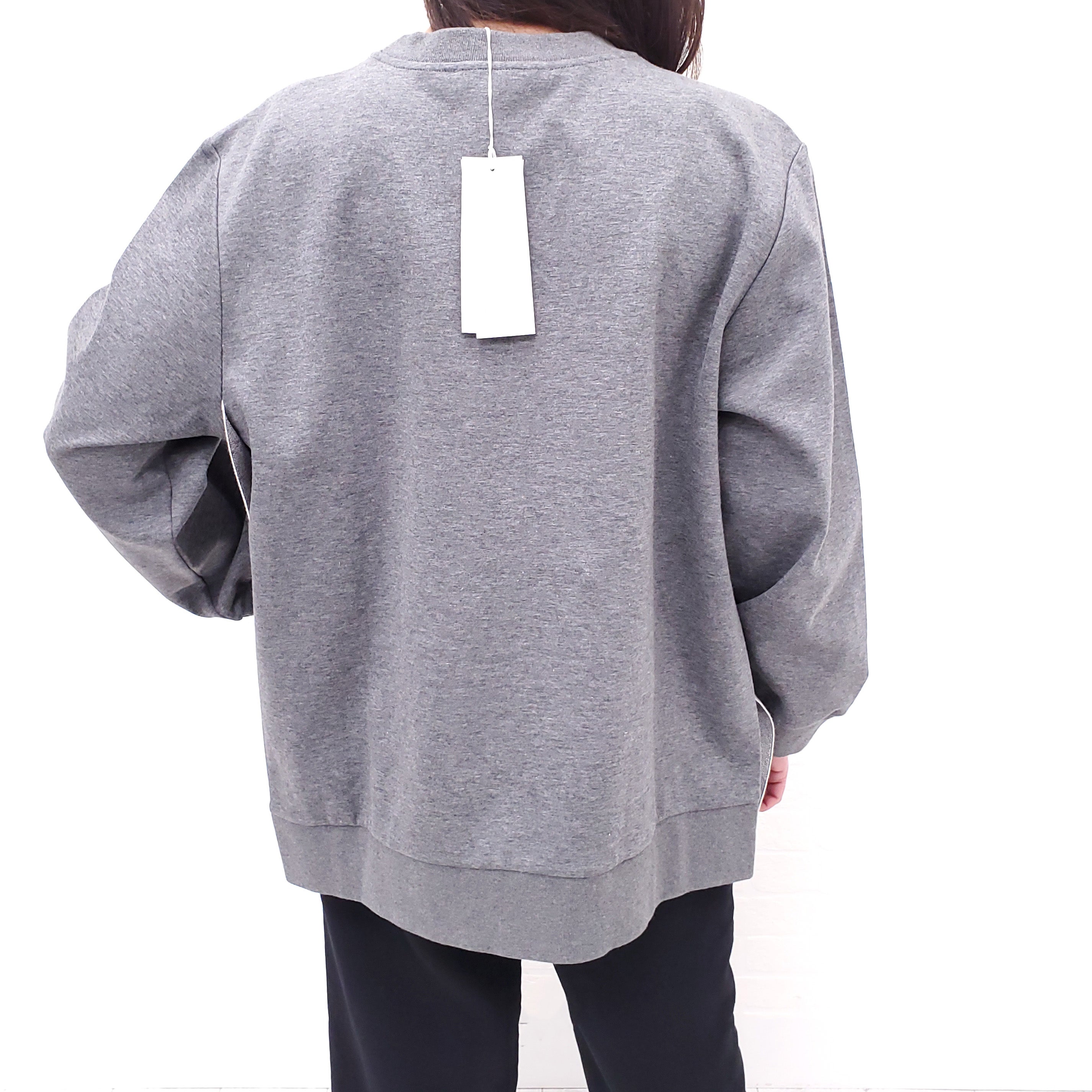 STELLA MCCARTNEY GREY LOGO SWEATSHIRT - SIZE 40