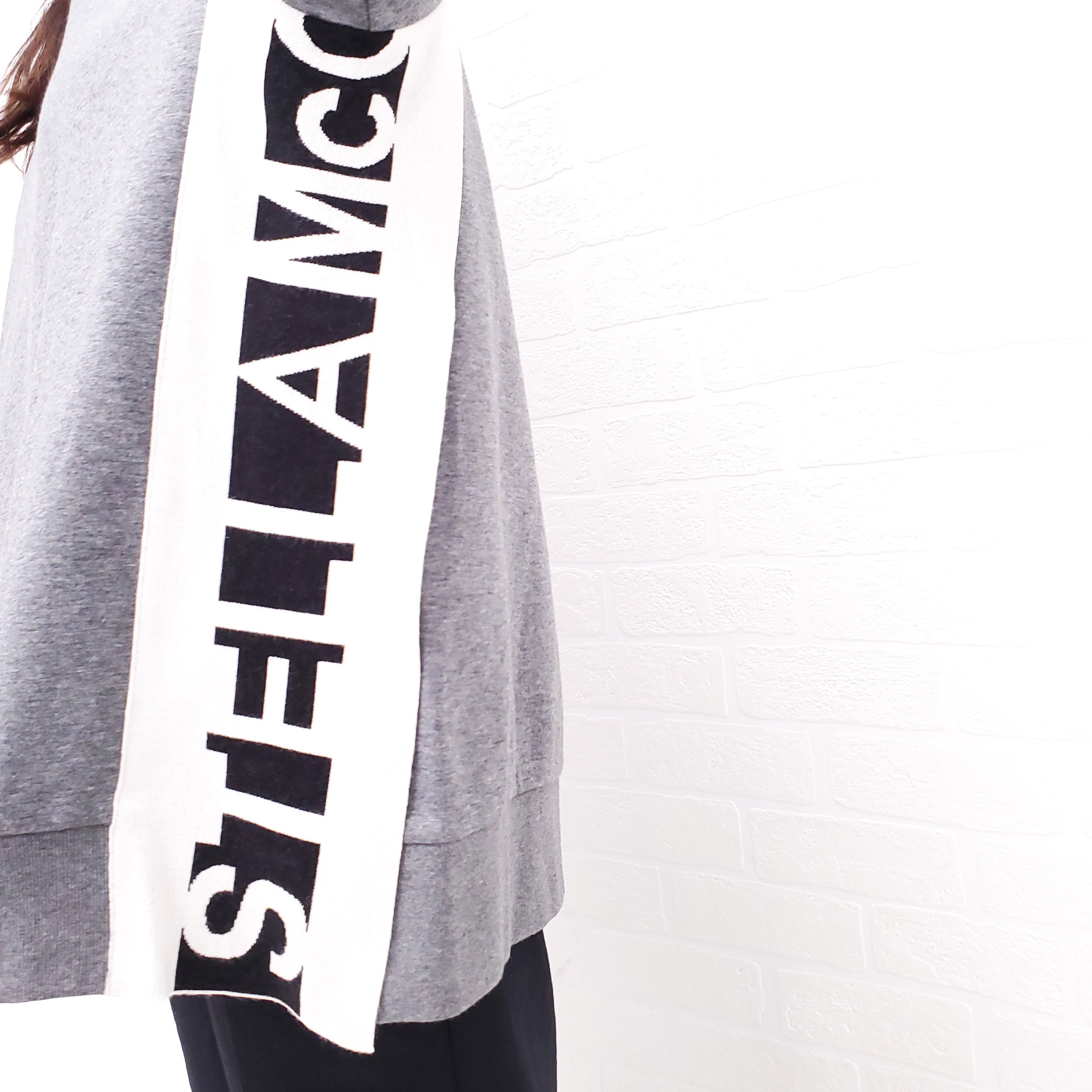 STELLA MCCARTNEY GREY LOGO SWEATSHIRT - SIZE 40