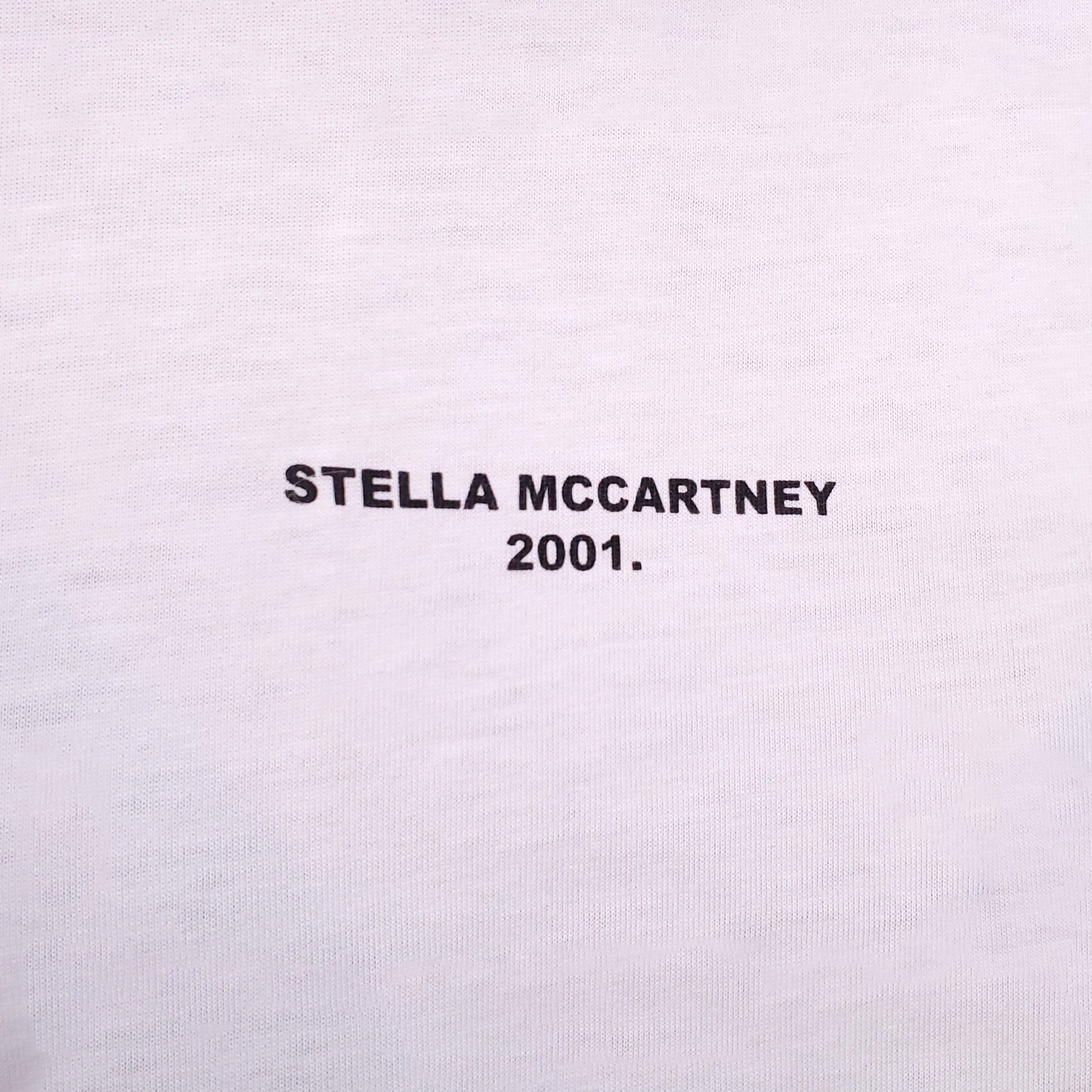 STELLA MCCARTNEY WHITE 2001 LOGO T-SHIRT - SIZE 42