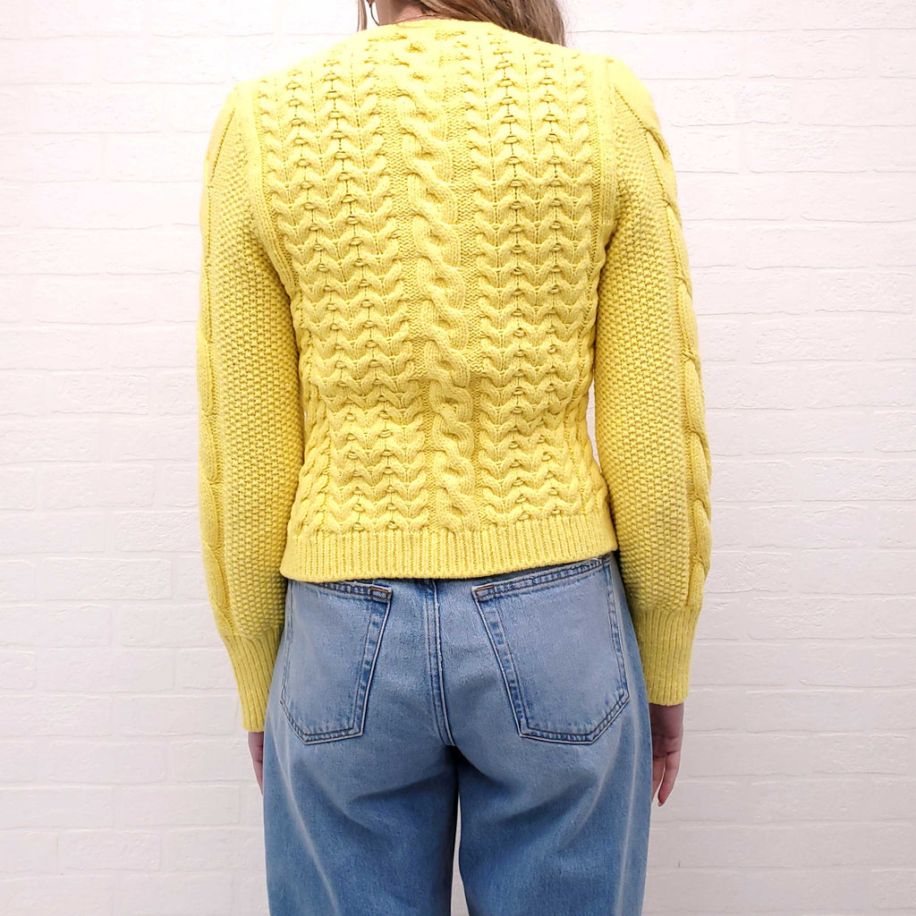 STELLA MCCARTNEY YELLOW KNIT SWEATER - SIZE 38