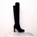 STUART WEITZMAN BLACK KNEE-HIGH SUEDE BOOTS - SIZE 5.5