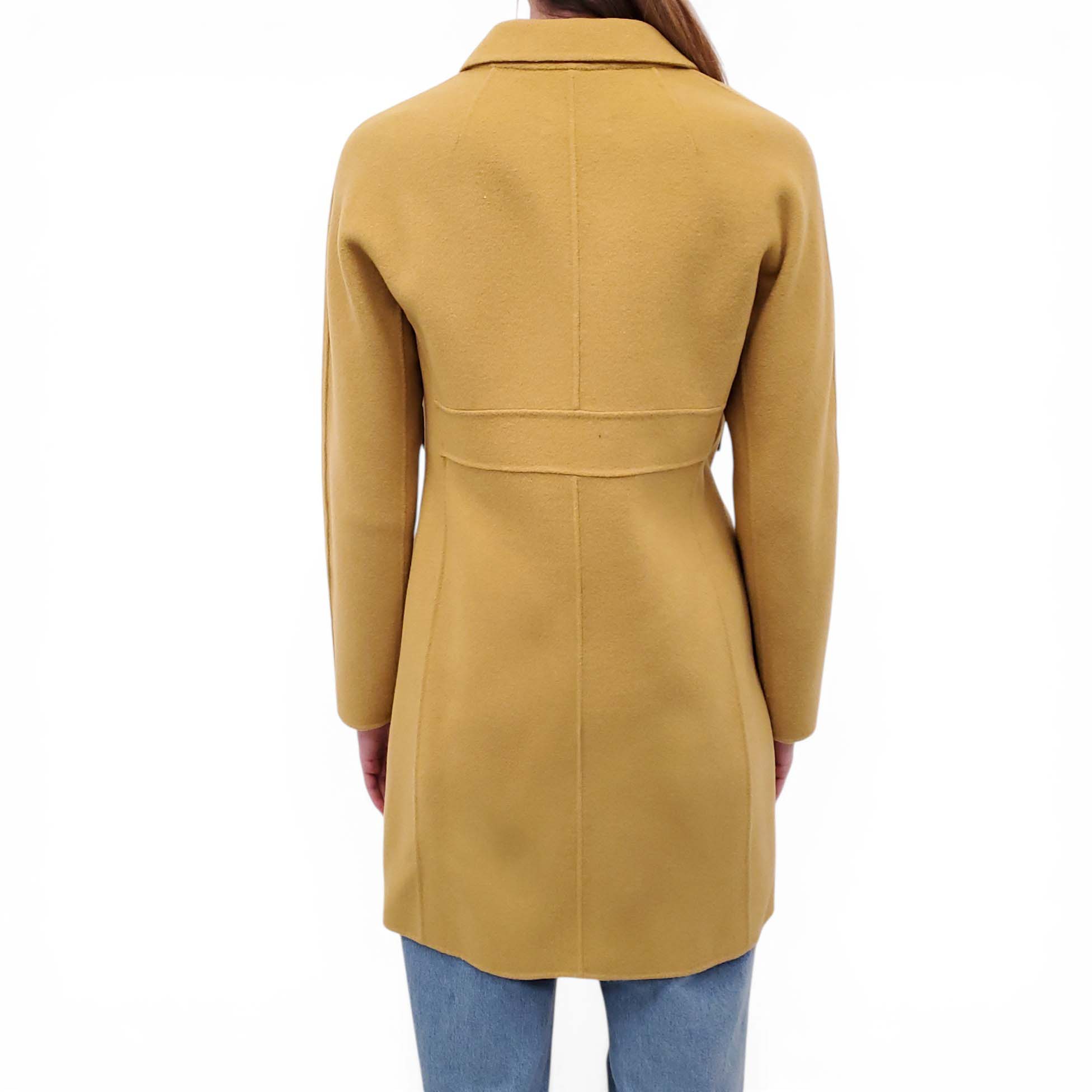 S'MAX MARA MUSTARD COAT - SIZE 10