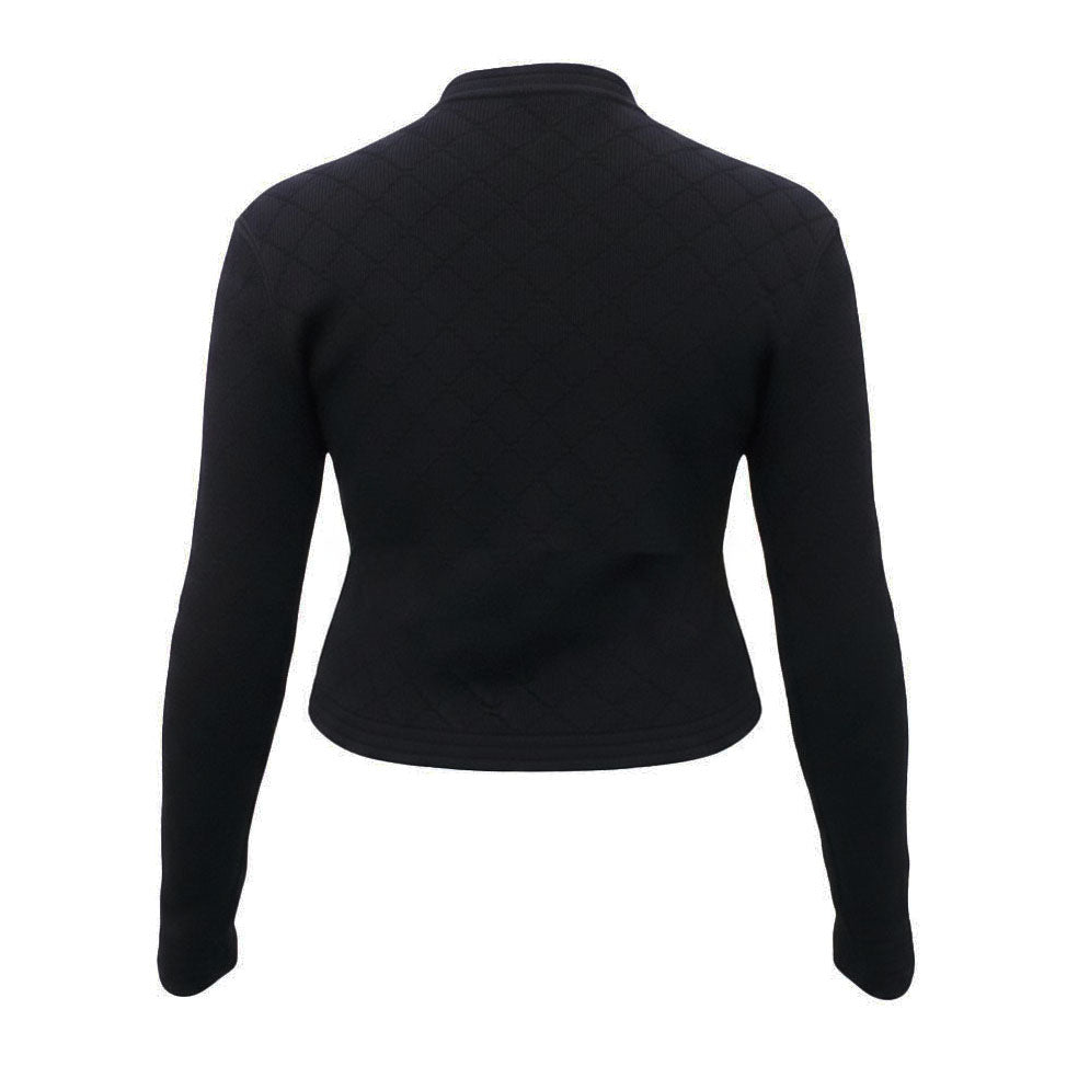 BALMAIN BLACK KNIT BLAZER WITH GOLD BUTTONS - SIZE 44