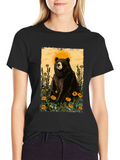 Bear & Sun Graphic Tee - Nature Inspired