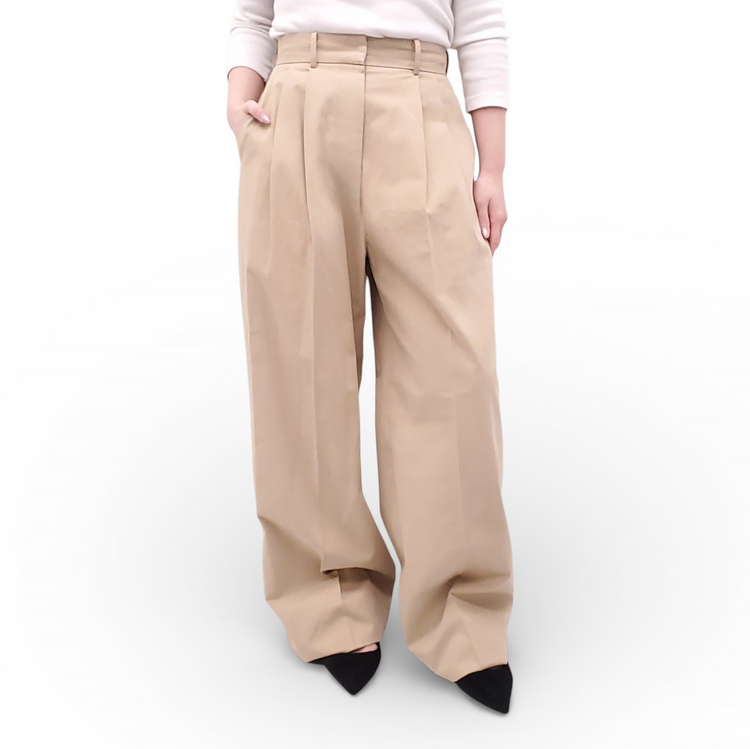 THE FRANKIE SHOP PLEATED TROUSERS - SIZE S