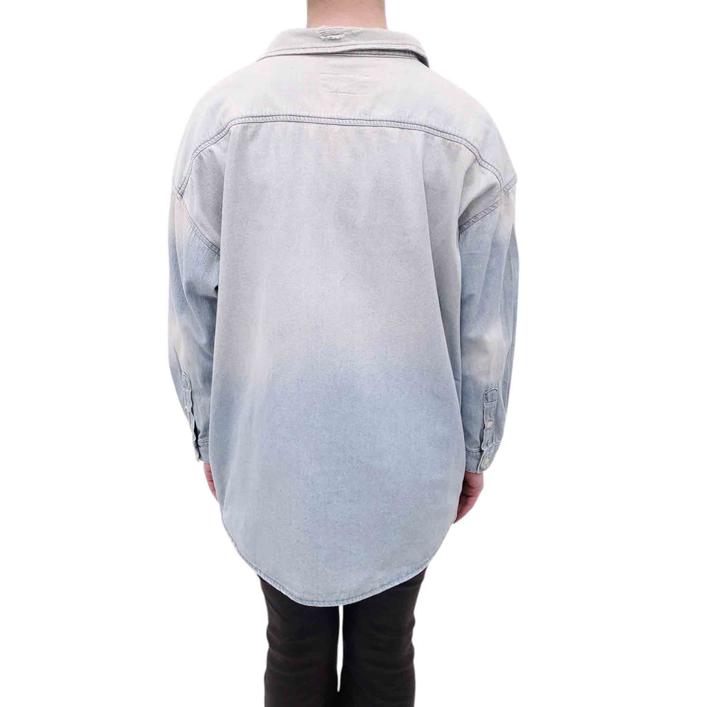 THE GREAT DENIM BUTTON UP BLOUSE - SIZE 1/S