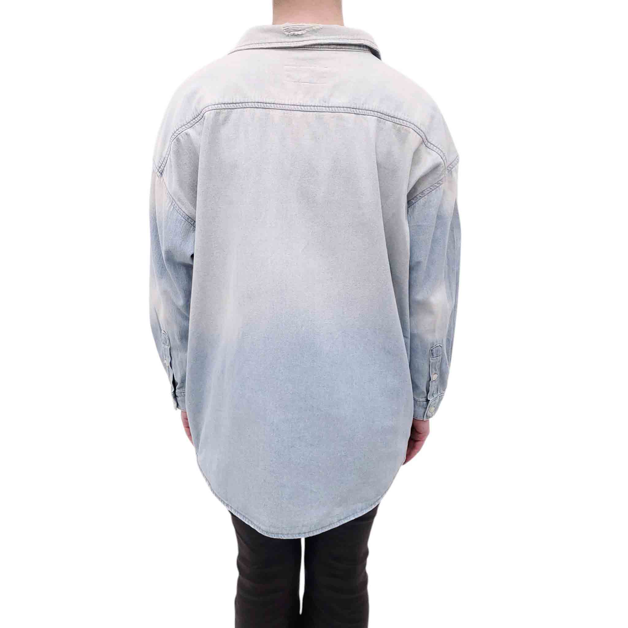 THE GREAT DENIM BUTTON UP BLOUSE - SIZE 1/S