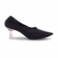 THE ROW BLACK MESH PUMPS WITH CLEAR HEEL DETAIL - SIZE 41