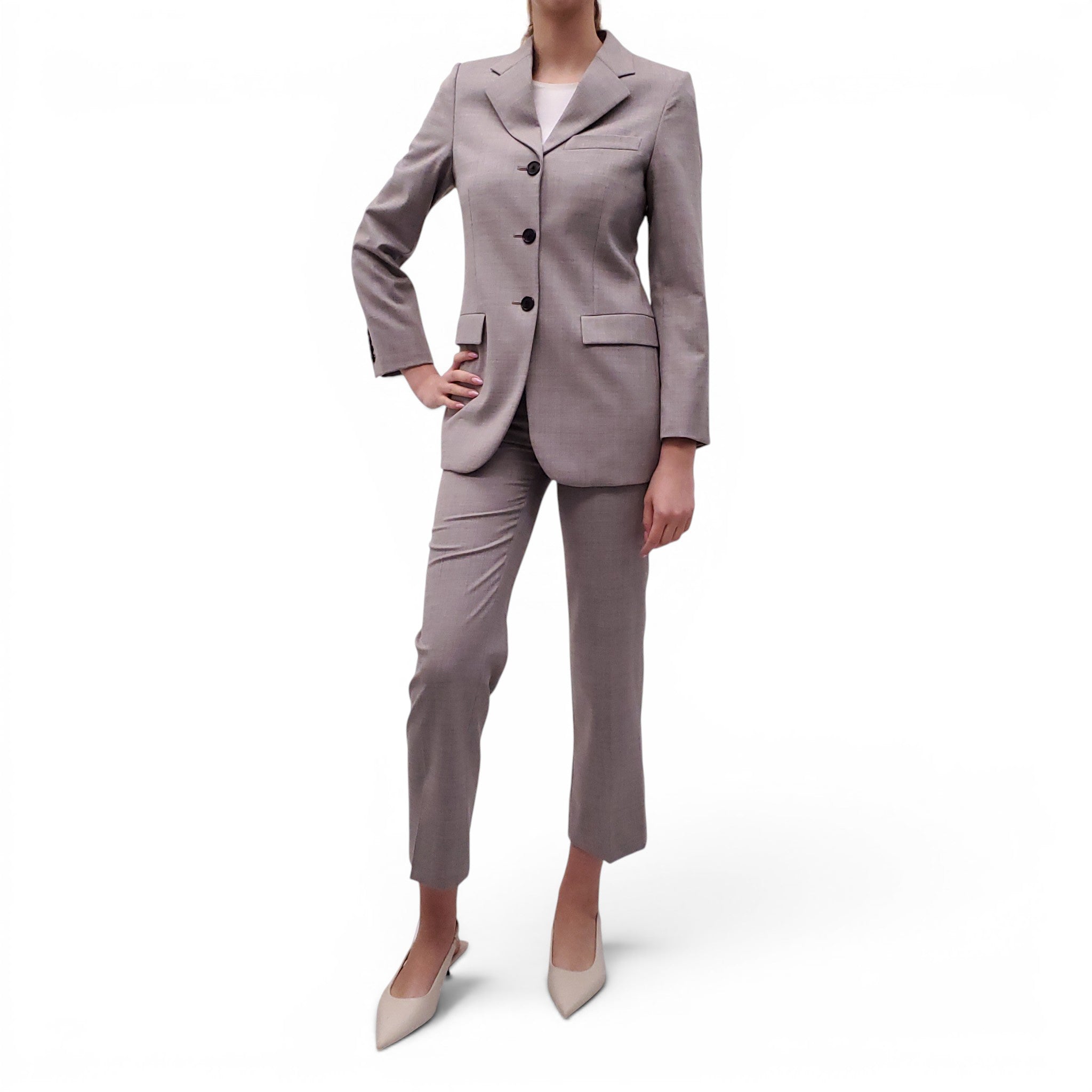 THE ROW GREY BLAZER AND PANT SUIT - SIZE 2