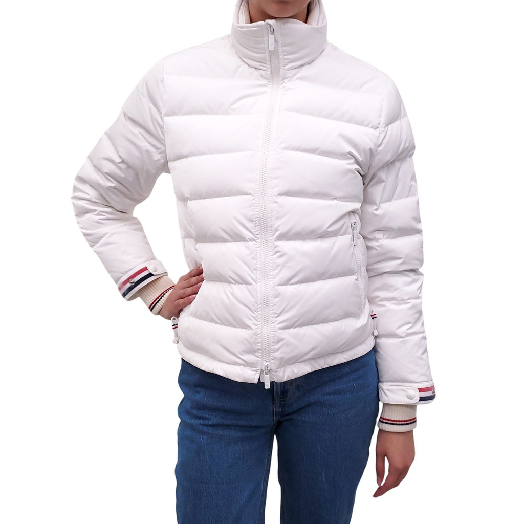 THOM BROWNE WHITE DOWN PUFFER JACKET - SIZE 40