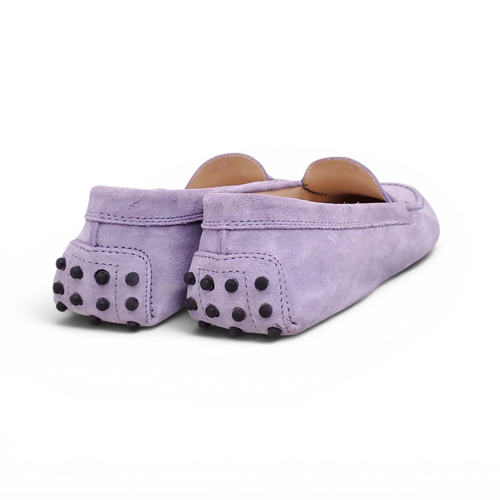 TOD'S PURPLE SUEDE LOAFERS - SIZE 38