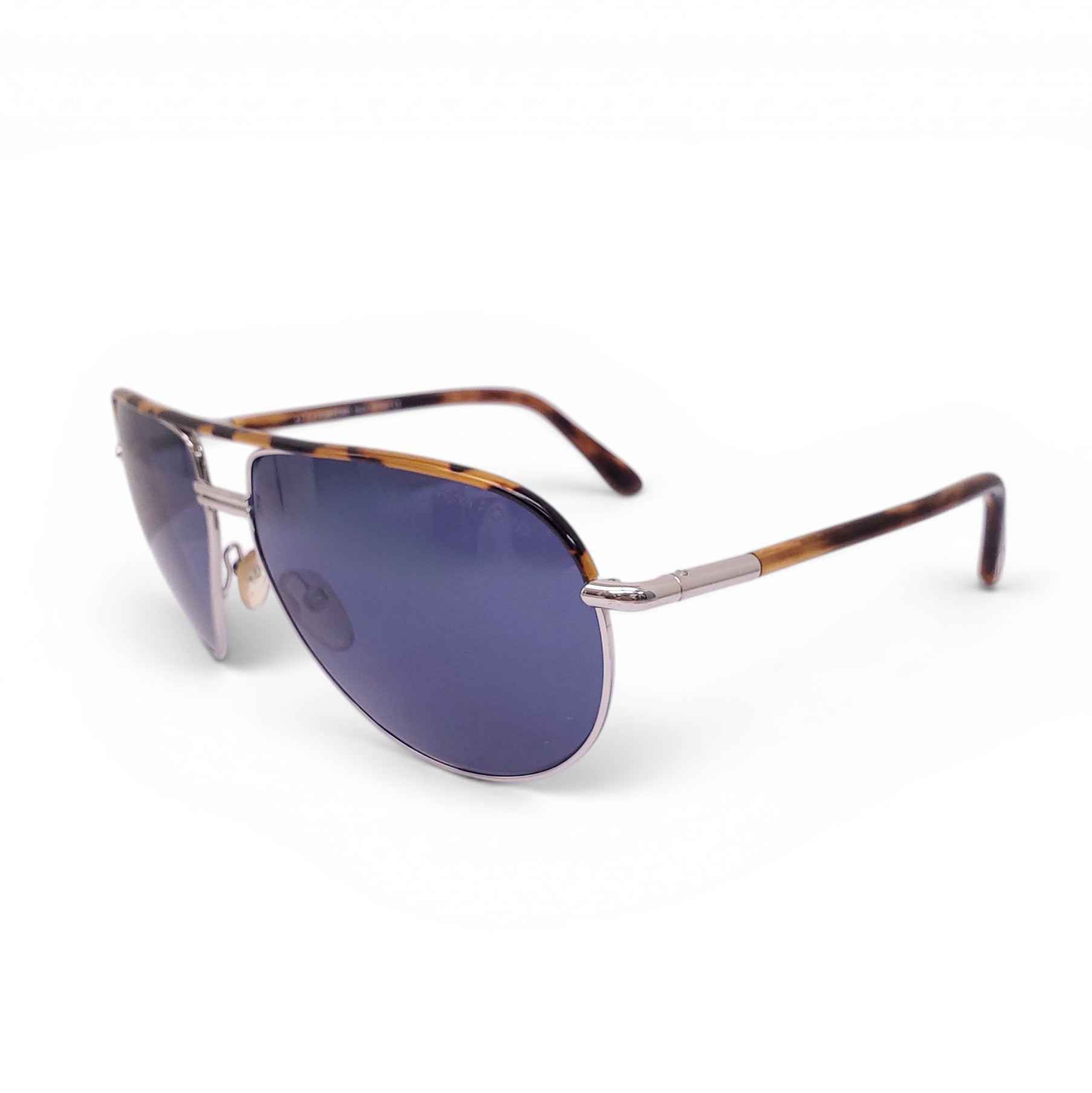 TOM FORD AVIATOR SUNGLASSES WITH TORTOISE SHELL DETAIL