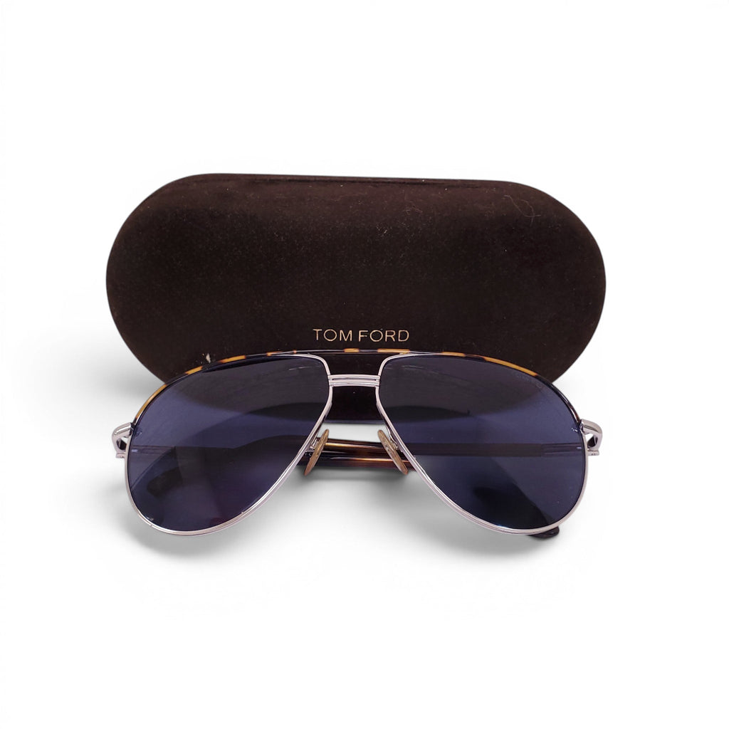 TOM FORD AVIATOR SUNGLASSES WITH TORTOISE SHELL DETAIL