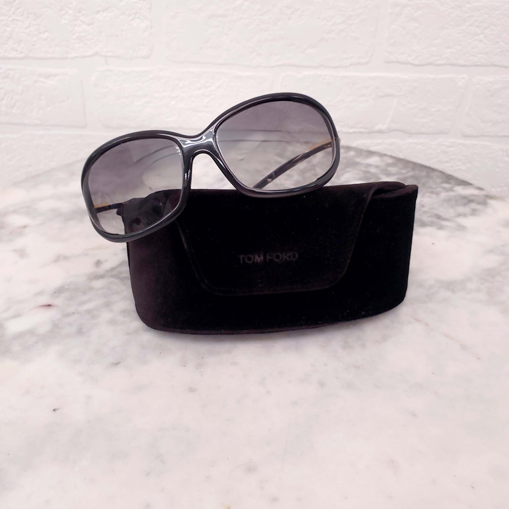 TOM FORD BLACK AND GOLD SUNGLASSES