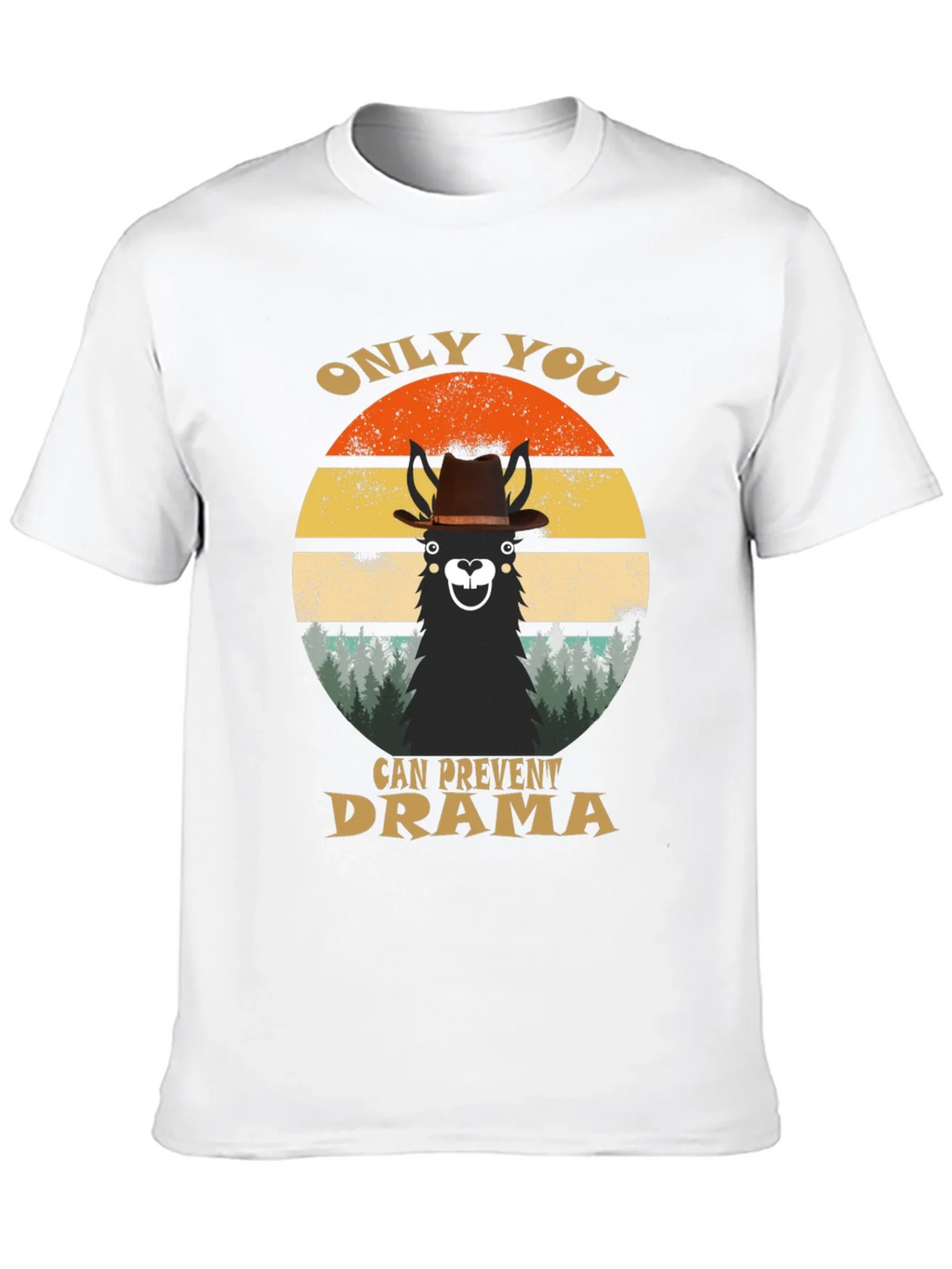 Only You Can Prevent Drama Llama Graphic T-Shirt