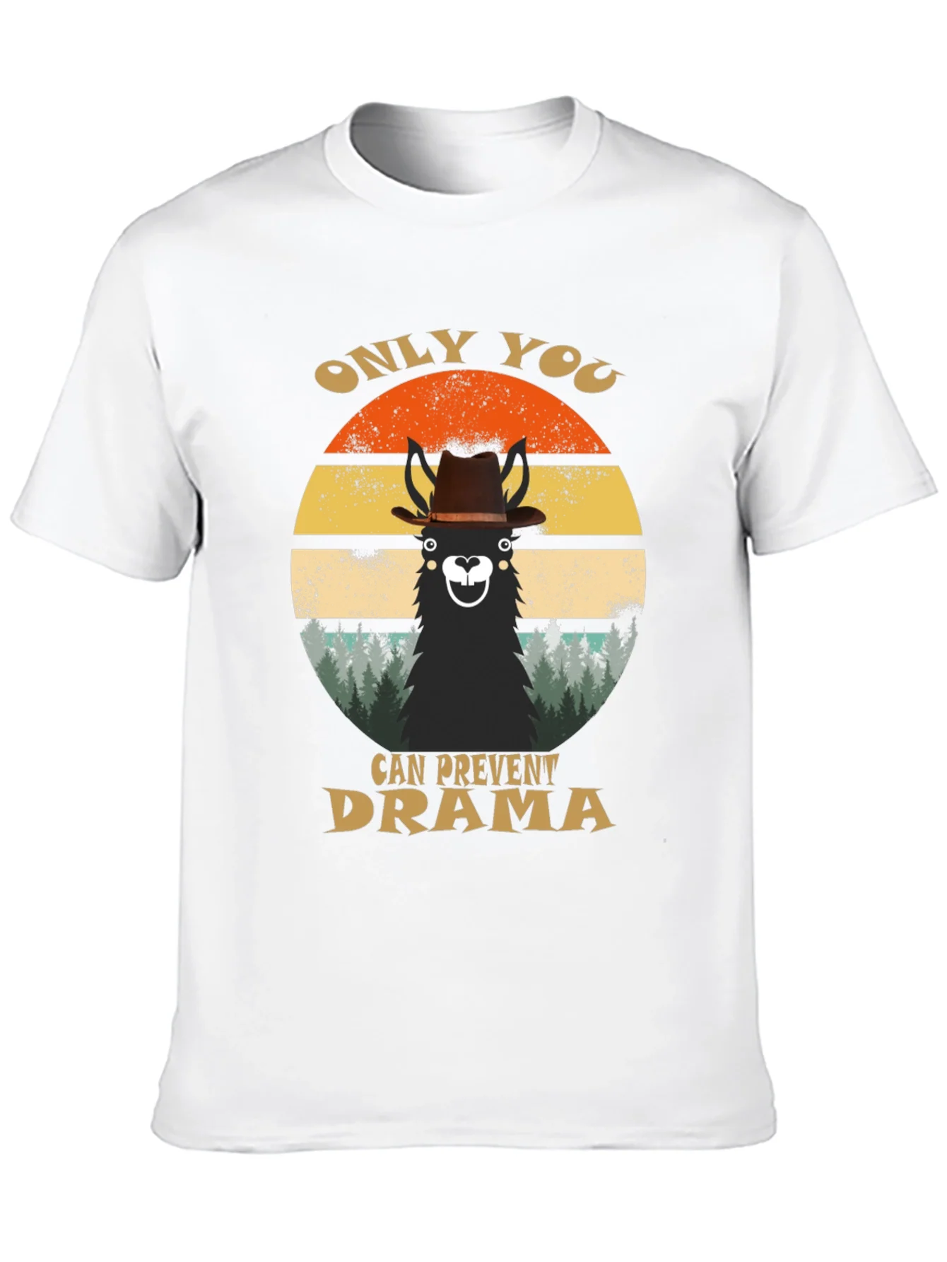 Only You Can Prevent Drama Llama Graphic T-Shirt