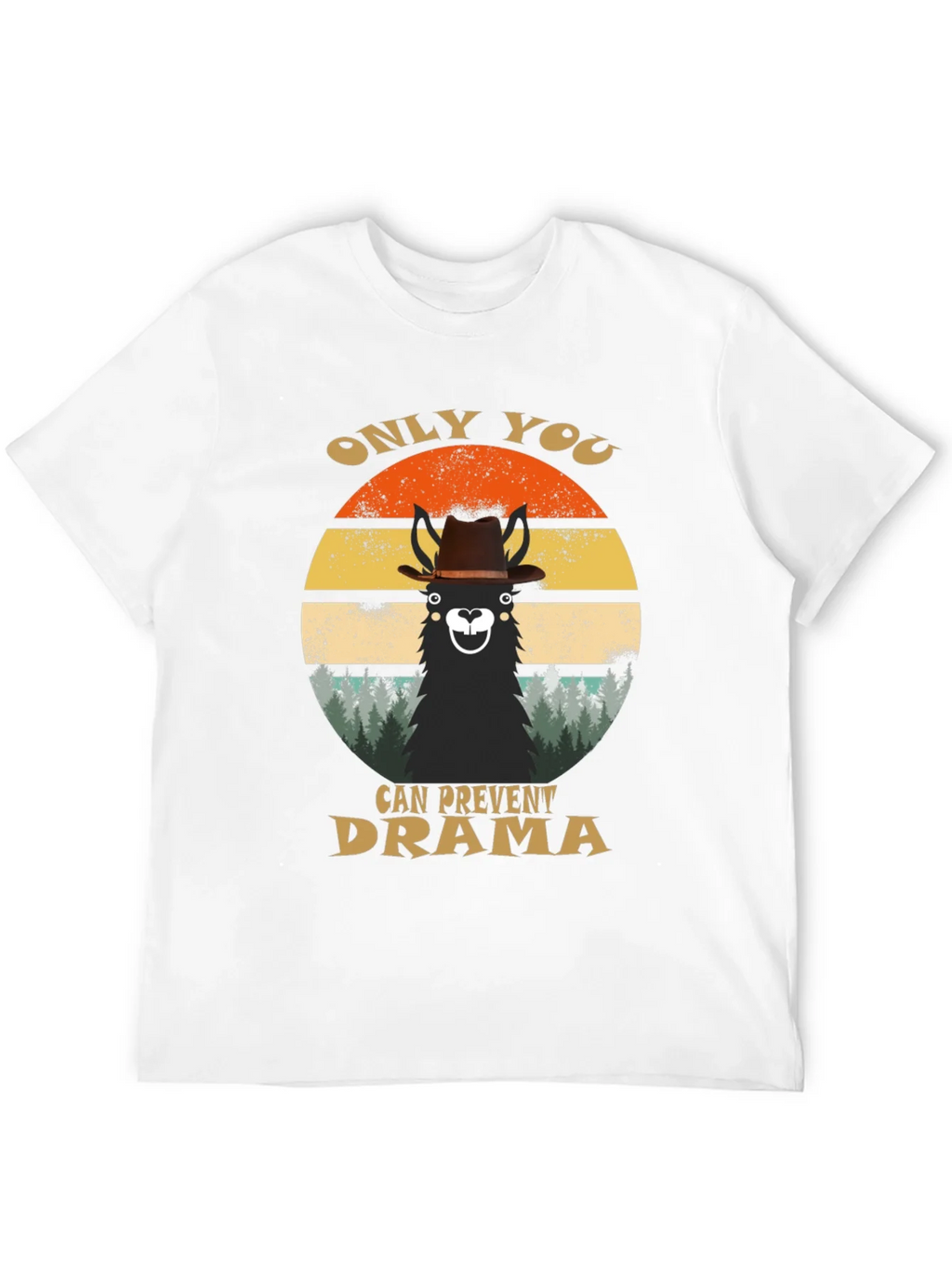 Only You Can Prevent Drama Llama Graphic T-Shirt