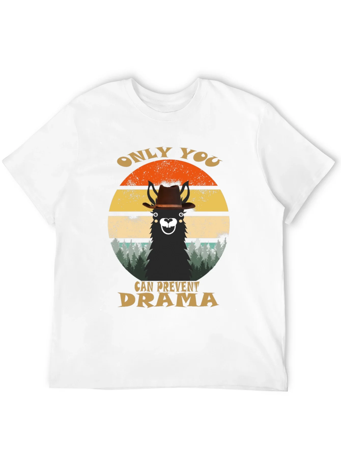 Only You Can Prevent Drama Llama Graphic T-Shirt