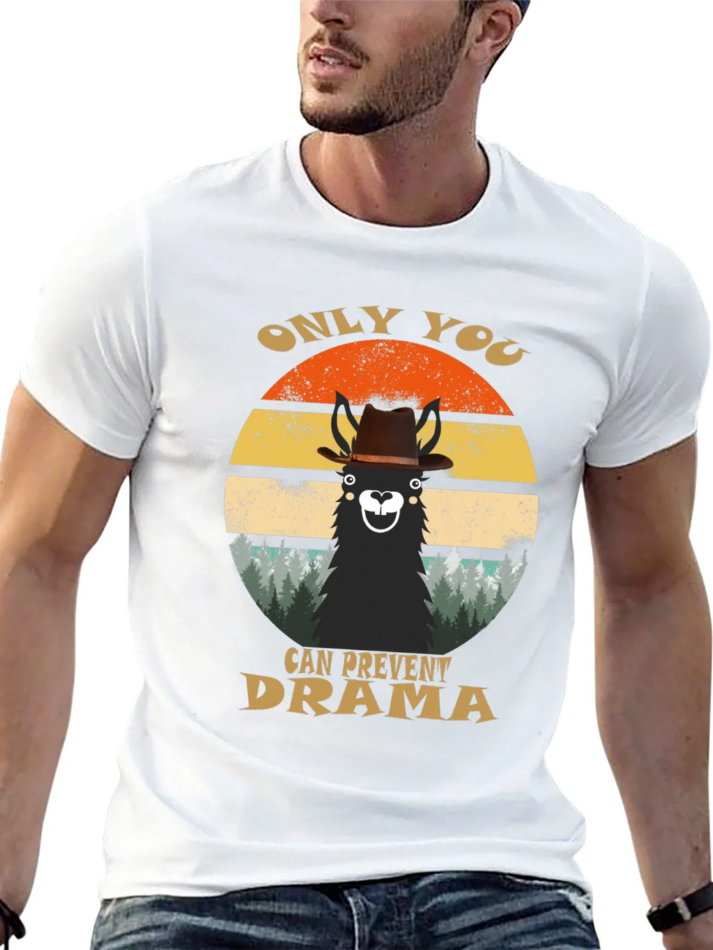 Only You Can Prevent Drama Llama Graphic T-Shirt