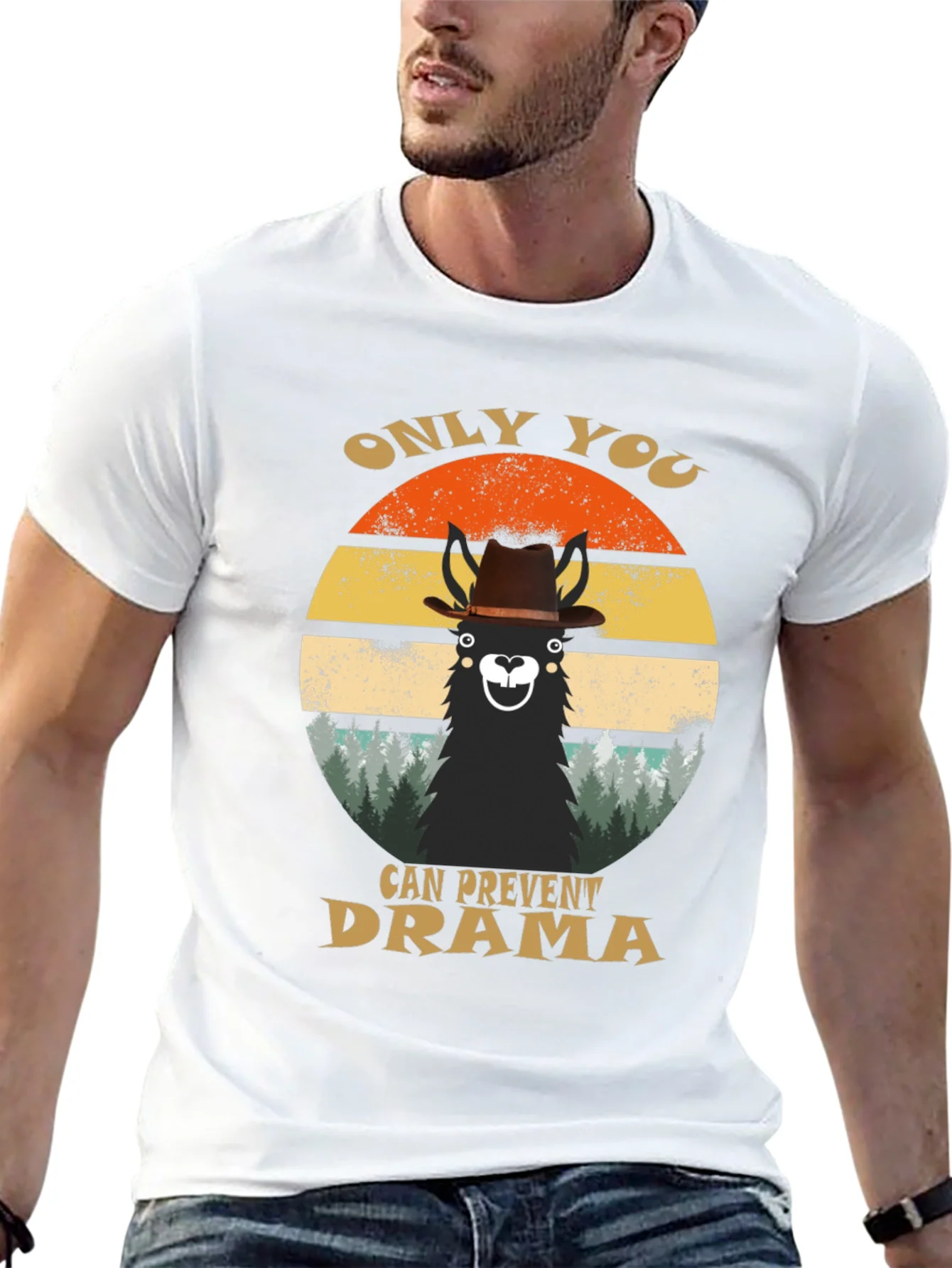 Only You Can Prevent Drama Llama Graphic T-Shirt