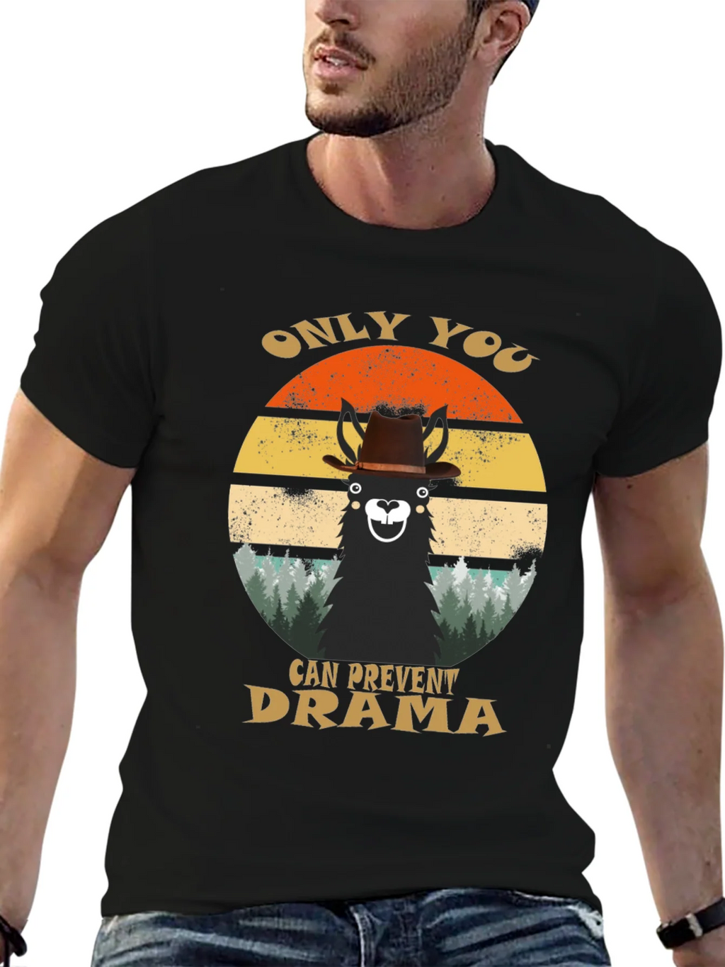 Only You Can Prevent Drama Llama Graphic T-Shirt