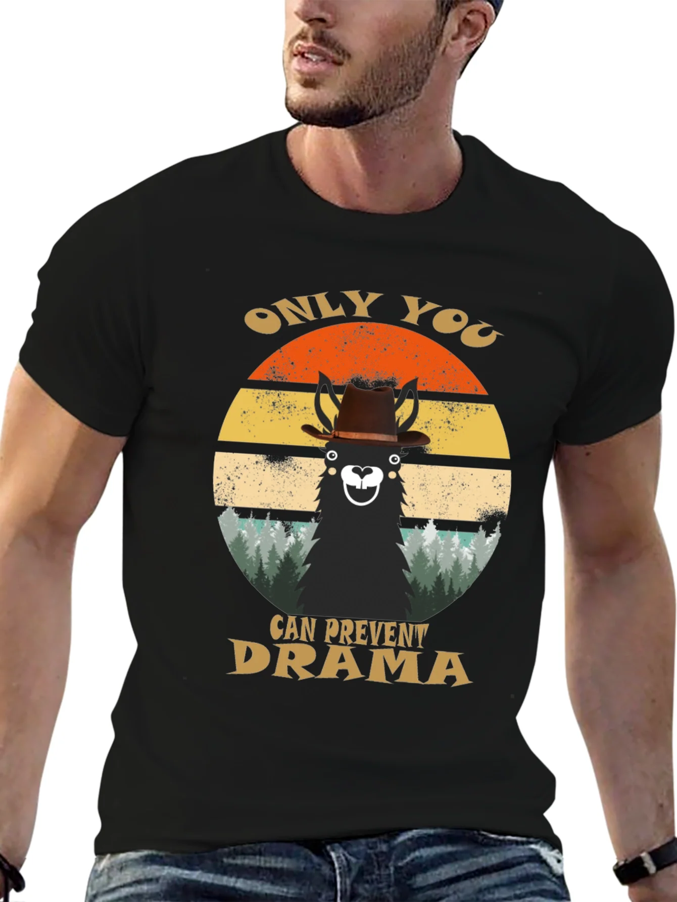 Only You Can Prevent Drama Llama Graphic T-Shirt