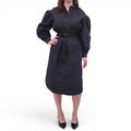 ULLA JOHNSON BLACK COTTON DENIM TUNIC DRESS - SIZE 6
