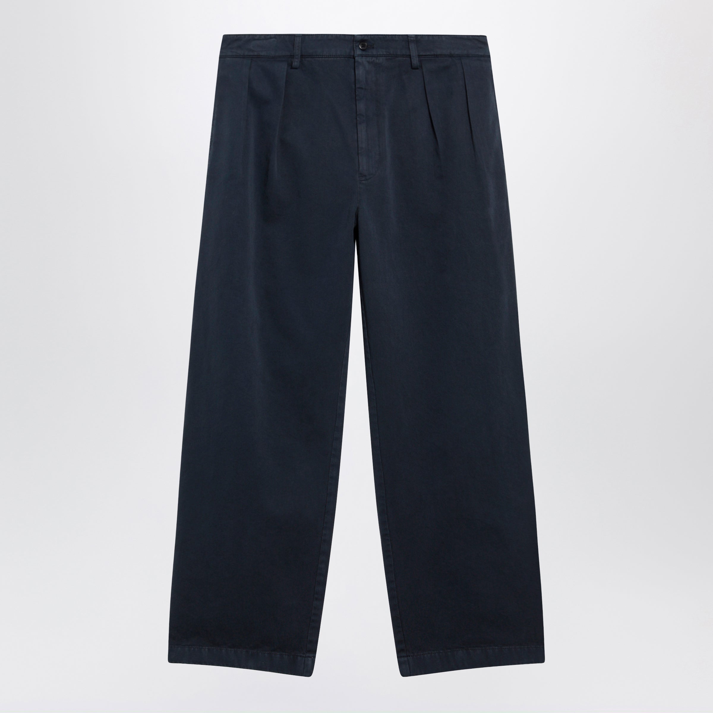 Prada Blue Cotton Trousers Men