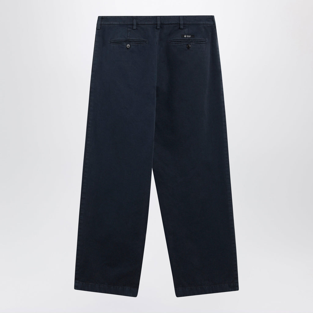 Prada Blue Cotton Trousers Men