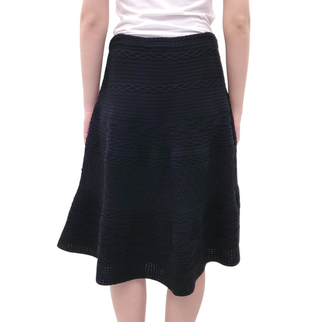 VALENTINO BLACK KNIT SKIRT - SIZE L