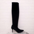 VALENTINO BLACK SUEDE KNEE HIGH BOOTS - SIZE 40