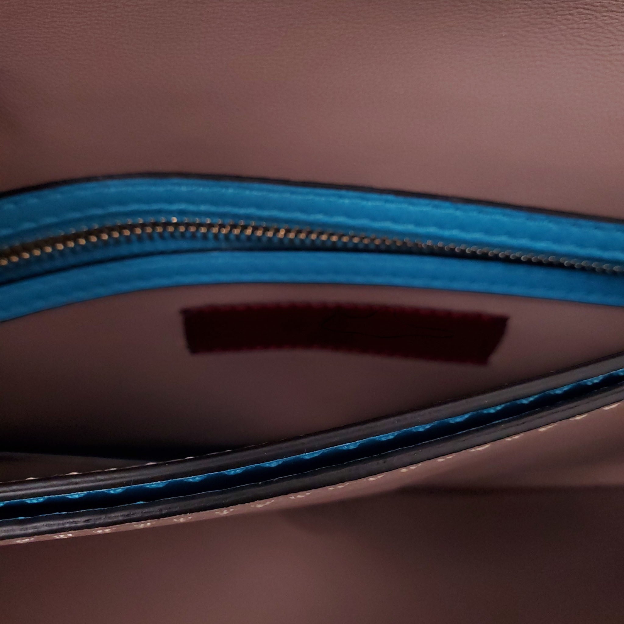 VALENTINO BRIGHT BLUE ROCKSTUD WRISTLET CLUTCH