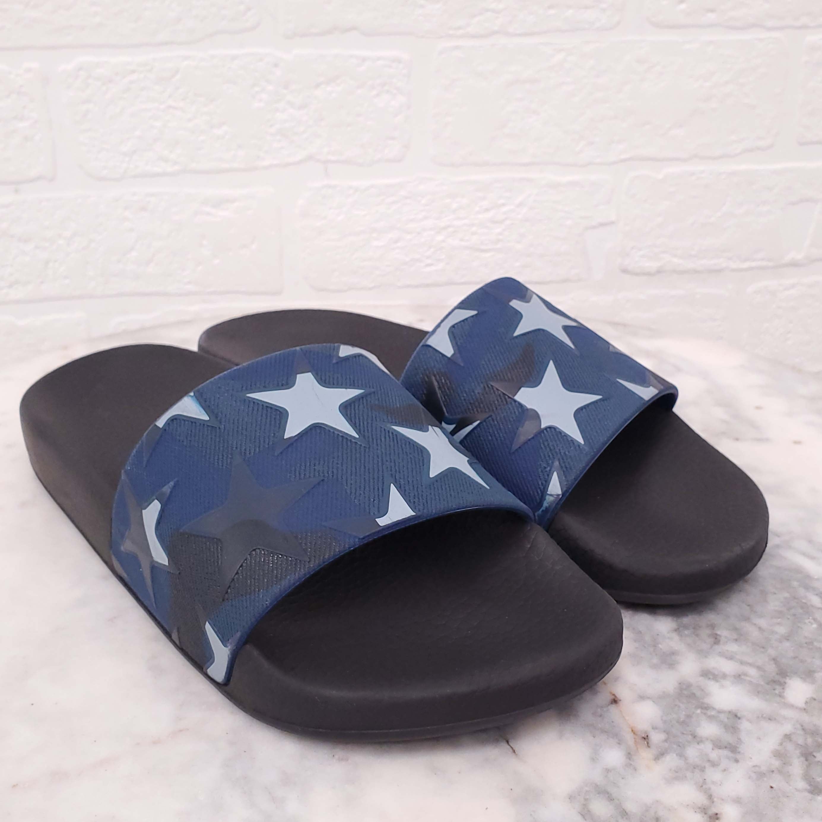 VALENTINO NAVY STAR SLIDES - SIZE 37