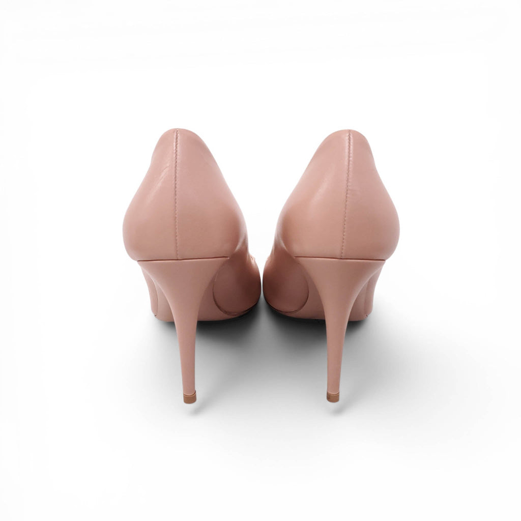 VALENTINO NUDE AND BLACK ROCKSTUD HEELS - SIZE 40