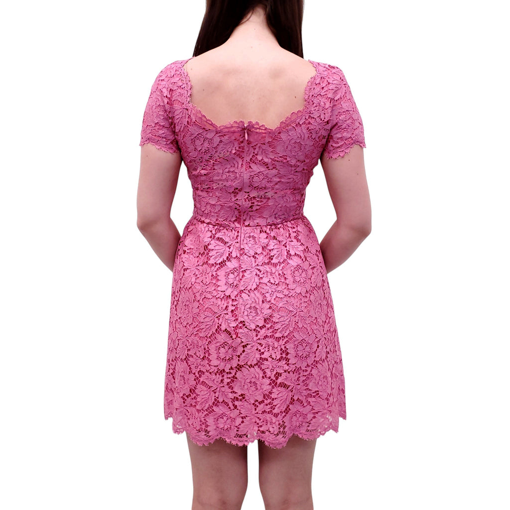 VALENTINO PINK LACE BABYDOLL DRESS - SIZE 42